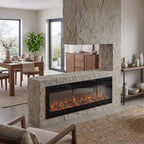 40–70 Inch Smart Electric Fireplace with 12 Flame Colours
