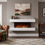 Wall-Mounted Electric Fireplace with Remote Control