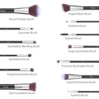 12 Pcs Travel Makeup Brush Set with Makeup Sponge and Brush Cleaner