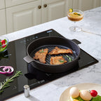 Black Round Cast Iron Grill Pan