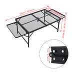 Outdoor Portable Height-Adjustable Folding Camping Table