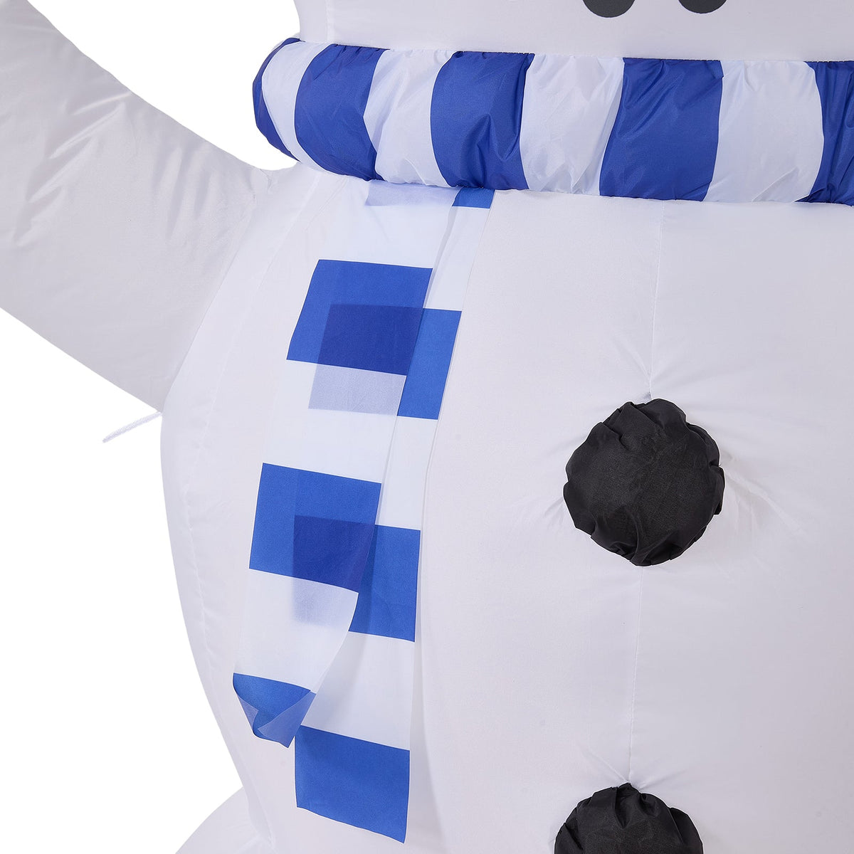 Garden Sanctuary 2.1m Christmas inflatable snowman family with LED lights, featuring festive holiday decorations and bright illumination.