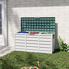 290L Outdoor Storage Deck Box with Wheels