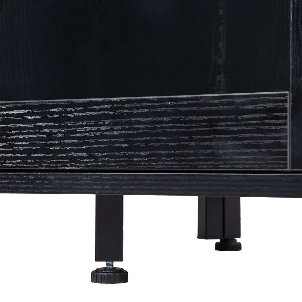 Industrial Tall Corner Bar Cabinet with Power Socket & LED Lighting