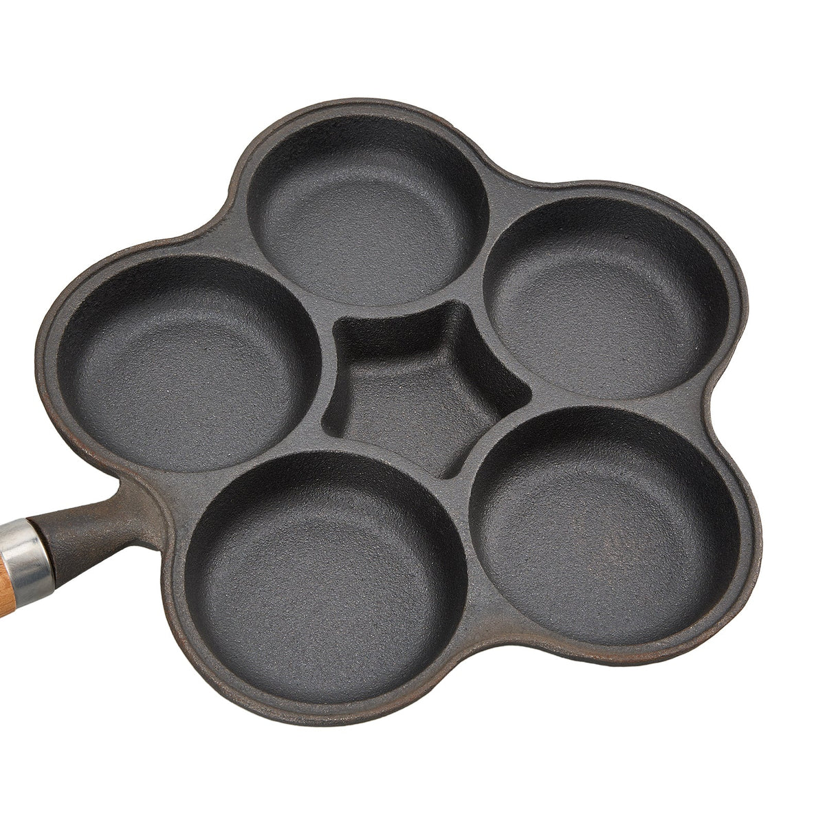 Non-stick 6-hole Cast Iron Egg Frying Pan