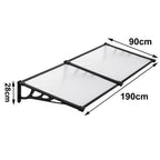 Outdoor Flat Shielded Awning - Rain Shelter - Black Awnings   