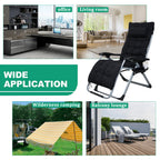 Zero Gravity Foldable Lounge Chair with Headrest & Cup Holder