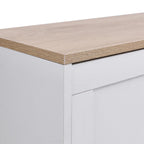 Wooden 2 Drawer Flip Down Shoe Cabinet
