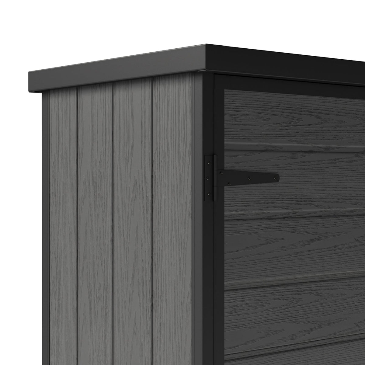 4 x 5 ft Plastic Garden Storage Shed with Pent Roof & Lockable Door