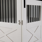 Wooden Dog Crate with Lockable Barn Door