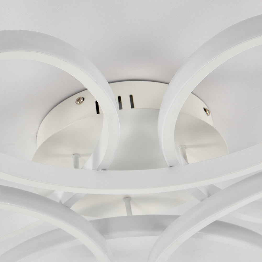 Modern Acrylic Light-adjusted Petal LED Semi Ceiling Light