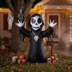 5 FT Halloween Inflatable Grim Reaper Decoration with LED Lights