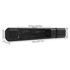 2000W Wall-Mounted Infrared Patio Heater with 9 Temperature Settings & 24H Timer