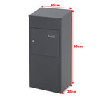 90cm Lockable Galvanised Steel Outdoor Parcel Drop Box