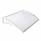 White Outdoor Curved Shielded Rain Shelter