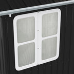 8 x 6 ft Metal Garden Storage Shed with Apex Roof & Double Doors