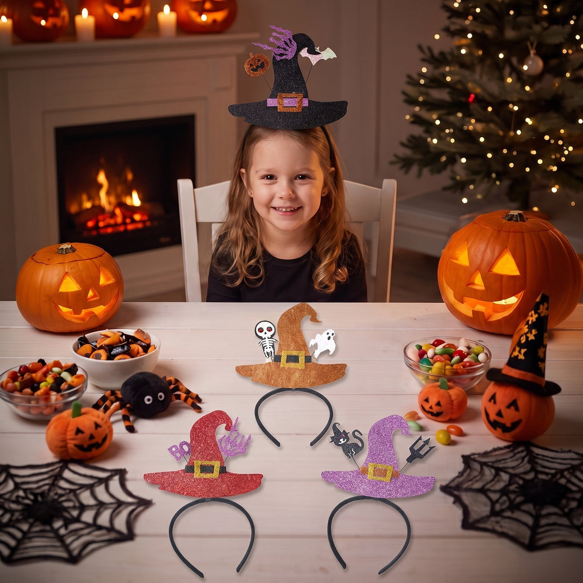 Halloween 3D Witch Hat Headbands