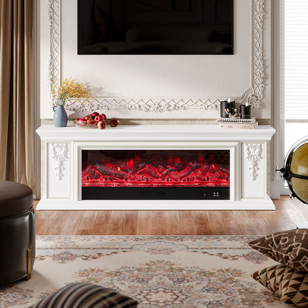 TV Stand Electric Fireplace Adjustable Flame