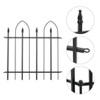 5-Pack Decorative Metal Garden Fence Panels