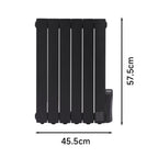 Black 900W Electric Oil Filled Radiator Space Heater with LED Screen