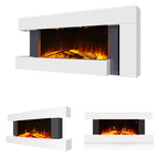 52 Inch C-Frame Freestanding Fireplace Suite