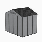 8 x 6 ft Plastic Garden Storage Shed with Apex Roof & Double Doors