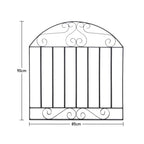Black Metal Wrought Iron Garden Gate Heavy Duty with Fittings Bolts
