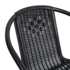6 Pcs Black Outdoor Dining Chairs