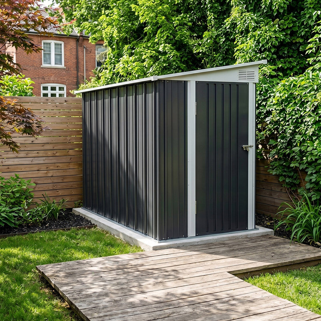 9 x 4 ft Metal Garden Storage Shed with Pent Roof