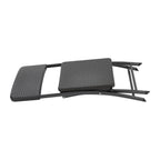 Set of 2 Outdoor Rattan Plastic Folding Chairs Black