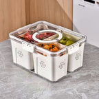 Fridge Storage Container with Three Compartments